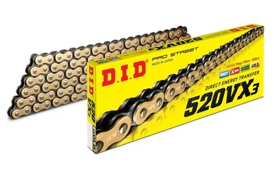DID Chain Heavy Duty X-Ring Gold VX3 520-120L (Includes Split Link & Rivet Link) - Image 1 of 4