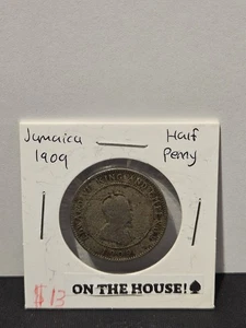 1909 Jamaika Half Penny. Sehr guter Zustand - KOSTENLOSER VERSAND - Bild 1 von 2