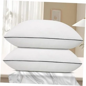 Hotel Collection Bed Pillows for Sleeping 2 Pack Standard Size Cooling Pillows - Picture 1 of 7