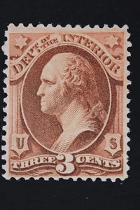 US SC# O17 DEPT INTERIOR OFFICIAL 3C COLOR CHANGELING MINT MNG NO GUM - Picture 1 of 3