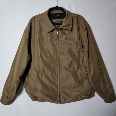 Chaqueta bomber para hombre Claiborne Outerwear XL Forrada en vellón Microfibra suave Marrón Foto 1 de 4