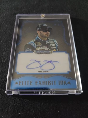 2013 Press Pass Showcase Elite Exhibit Ink Blue Jimmie Johnson Auto 08/30 - Image 1 of 2