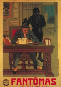 Le mort qui tue Fantômas 1913 cult movie poster print - Foto 1 di 1