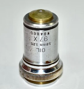 Bausch Lomb B&L 97X Oil 1.8mm 1.25 Microscope/Parts Objective Lens - Picture 1 of 3