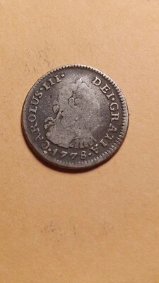 1778 Mo FF Mexico Silver 1/2 Real Attractive Original Example               R527 - Image 1 of 3