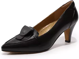 Mona Flying Damen Leder bequeme spitz zulaufende Pumps 7 cm High Heels elegant C - Bild 1 von 12