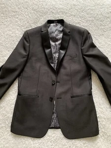 DKNY Jacket Big Boys Tuxedo Size 8 Shoulder Pads Buttons - Picture 1 of 18