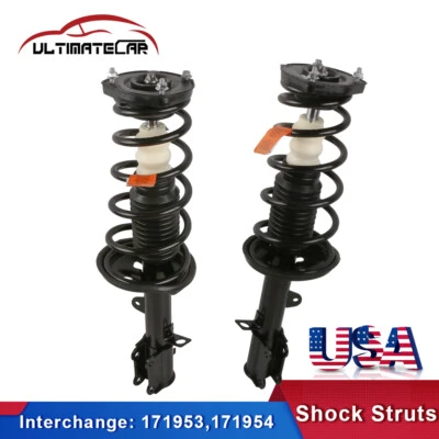 Set 2 Rear Complete Shock Struts w/ Spring For 1993-02 Toyota Corolla Geo Prizm Foto 1 de 4