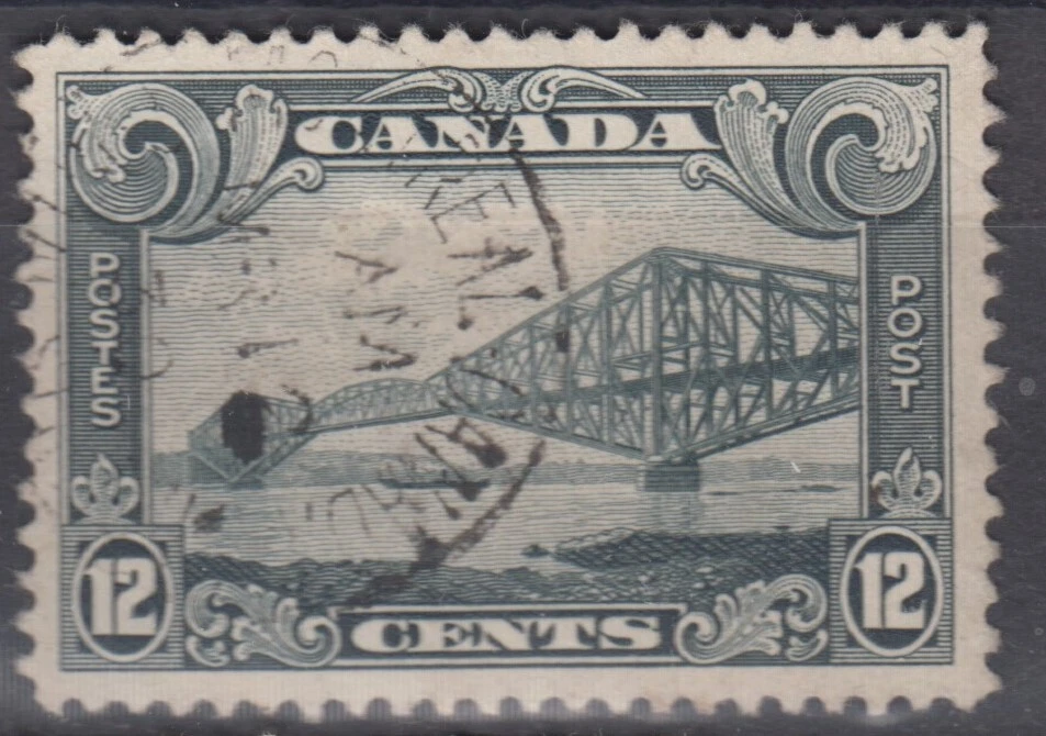 Canada Scott #156  12 cent Quebec Bridge "KGV Scroll"   F - Изображение 1 из 1