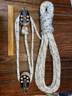 SCHAEFER 8 SERIES LOW PROFILE MAIN SHEET, VANG 4:1 40' NEW 1/2" LINE 2750LB SWL - Image 1 of 4