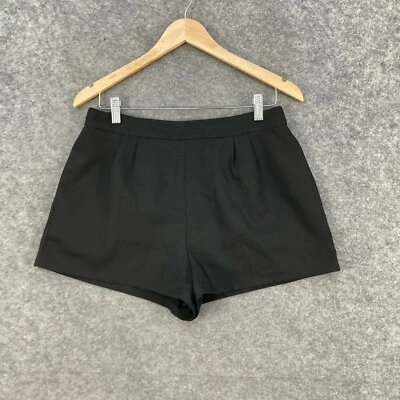 Pantalones cortos Forever 21 para mujer talla L grandes negros bolsillos de tiro alto 28405 Foto 1 de 4