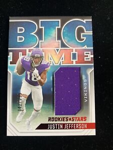 JUSTIN JEFFERSON 2023 ROOKIES & STARS BIG TIME FOOTBALL PATCH 342/399 Q0859