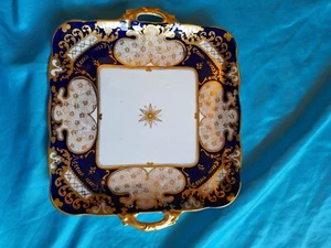 1 plato de pastel Grosvenor Jackson & Gosling azul cobalto y dorado 5173 - No. 1 - Imagen 1 de 7