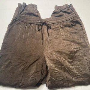 Simply Vera Wang Brown Zipper Jogger Size Medium M - Picture 1 of 6
