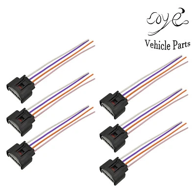 6pcs Ignition Coil Plug Connector Harness For Toyota Sienna 4Runner Avalon Camry - Image 1 of 4