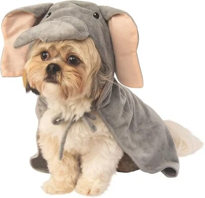 Capa de elefante animal de safari lindo divertido vestido elegante Halloween mascota perro gato disfraz Foto 1 de 2