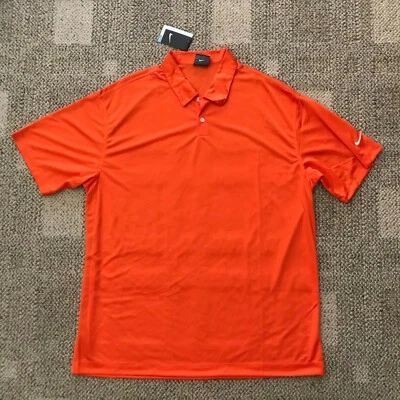 Nike Golf Polo Shirt Top Short Sleeve Orange Dri-FIT 373749-846 Men's 2XL XXL