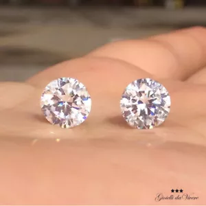 UOMO DONNA PAIO ORECCHINI ZIRCONI BRILLANTINI PUNTOLUCE IDEA REGALO 2 - 6 MM hb - Imagen 1 de 8