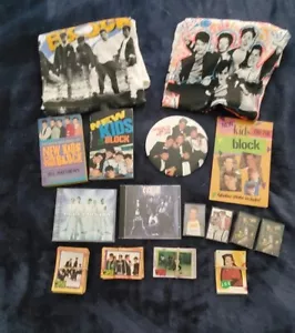 NKOTB New Kids On The Block Lot! Books, Trading Cards, Tee Shirts, Pin & more - Picture 1 of 15
