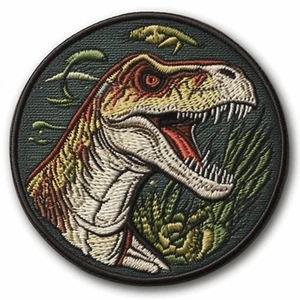Parche de dinosaurio Allosaurus aplique de hierro insignia animal T-Rex Raptor prehistórico - Imagen 1 de 12
