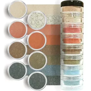 Giselle Cosmetics 100% Pure Loose Mineral Eyeshadow, Manhattan Chick Set of 8 - Picture 1 of 9