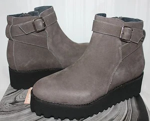 Jeffrey Campbell SARKUS platform ankle booties dark grey nubuck NEW! - Picture 1 of 5