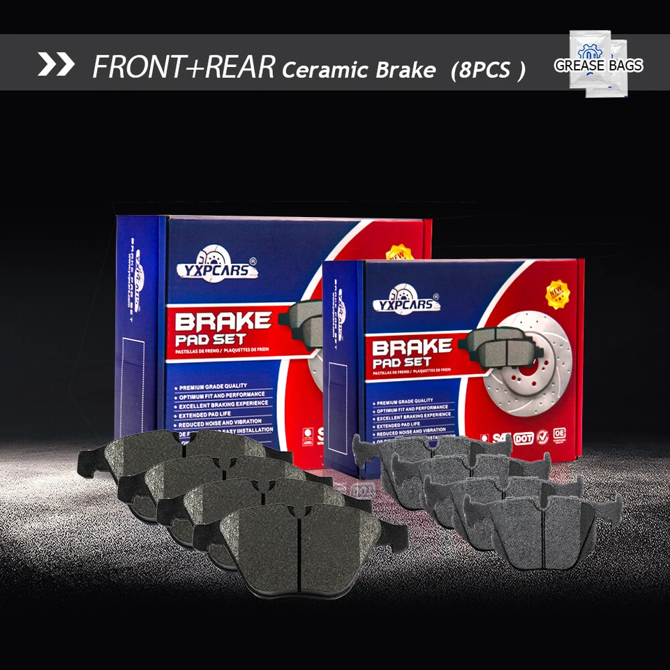 Front & Rear Ceramic Disc Brake Pads For BMW 528i 535i xDrive 525i 530xi 528i - Image 1 of 4