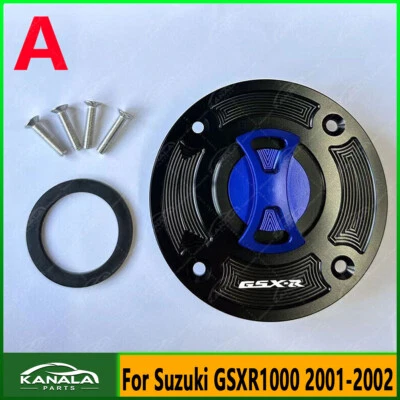 New CNC Gas Cap Fuel Oil Tank Cover Keyless Racing For Suzuki GSXR1000 2001-2002 - Image 1 of 4