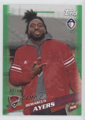 2019 Topps Alliance of American Football Green /10 Demarcus Ayers #47 - Image 1 of 2