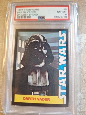 1977 年星球大战神奇面包达斯·维德 #5 集换卡 PSA 8 MT 近乎完好 — 第 1/3 张图片