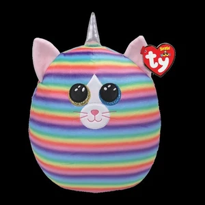 TY Squish-A-Boo Heather Regenbogen Caticorn Katze Einhorn Plüsch bunt süß neu - Bild 1 von 1