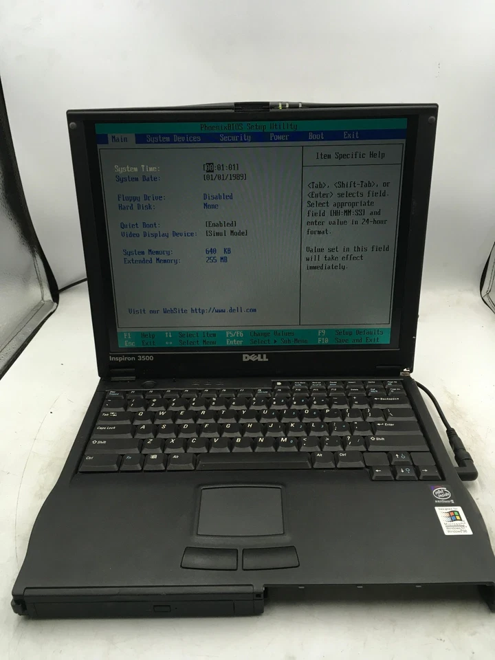 DELL INSPIRON 3500 - BOOTS TO BIOS - INTEL PENTIUM II - 256MB RAM -READ DESC- BB - Image 1 of 4