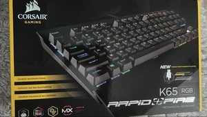 Corsair K65 Mechanical Gaming Keyboard Wired US with Extra Keycaps Used - Picture 1 of 4