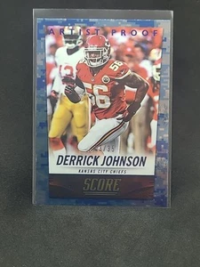 Derrick Johnson 2014 Artist Proof Blue Camo /35 Kansas City Chiefs - Picture 1 of 5