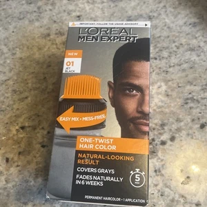 L'Oreal Paris Men Expert One-Twist Haircolor Permanent Hair Color Jet Black 01 - Picture 1 of 6