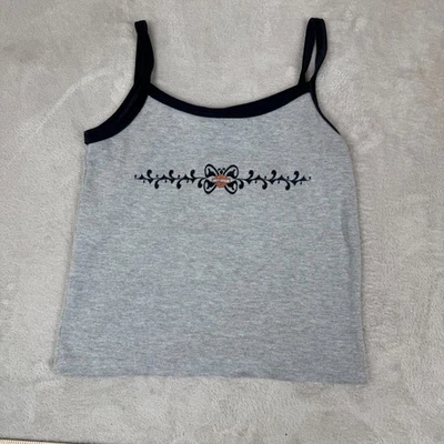 Винтажный Harley Davidson велосипед гайки и болты укороченный Майка женщин L серый подержанный Cami - Изображение 1 из 4