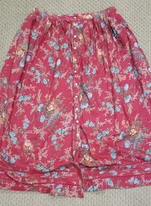 Vintage Ralph Lauren Skirt Size 14W Country Floral Pleated Long Prairie  - Picture 1 of 4