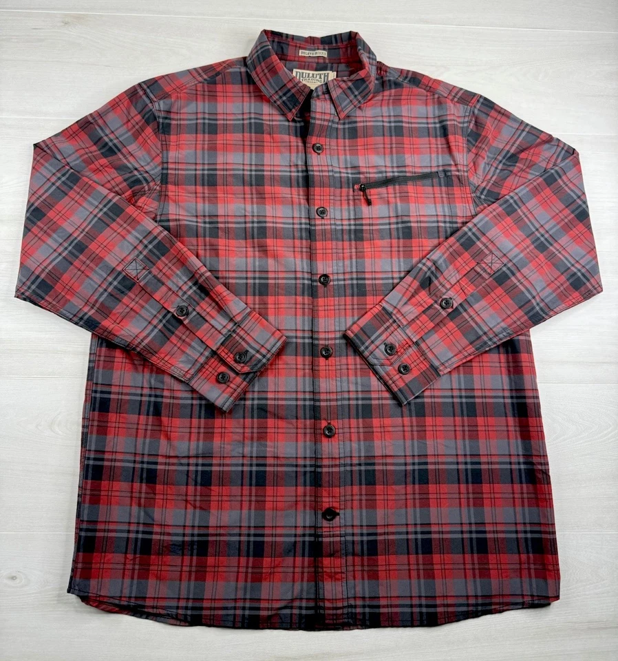Camisa Duluth Trading Untacked Ajuste Estándar Nylon Abotonada Exterior Ligera L Foto 1 de 4