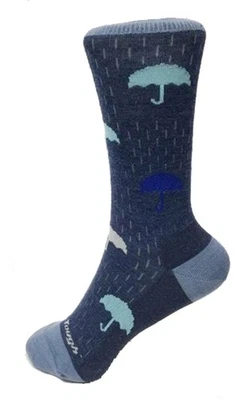 Calcetines Darn Tough Denim Lifestyle Crew para mujer lana merino - 6053 paraguas grandes Foto 1 de 2