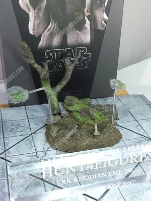Hot Toys MMS369 Disney Star Wars Yoda 1/6 figura de acción base diorama solamente  Foto 1 de 4