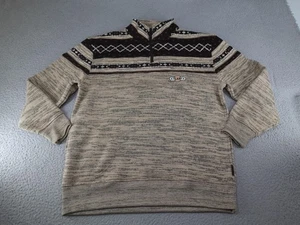 Aztec Sweater Mens XL Fleece Southwestern Western Rodeo Quarter Zip Pullover - Picture 1 of 14