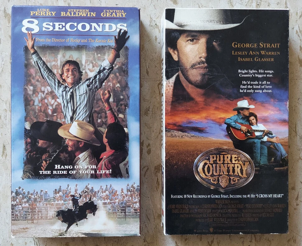 VHS 8 SECONDS PURE COUNTRY LUKE PERRY GEORGE STRAIT STEPHEN BALDWIN Foto 1 de 1