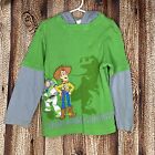 Disney Store Buzz Lightyear Toy Story Woodie boys shirt SZ 5/6 Long Sleeve Hood