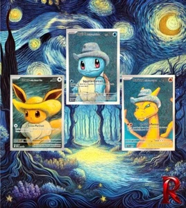 Pokemon Grey Felt Hat & Straw Hat Van Gogh ACG Art Star Promo Card READ DESC - Picture 1 of 7