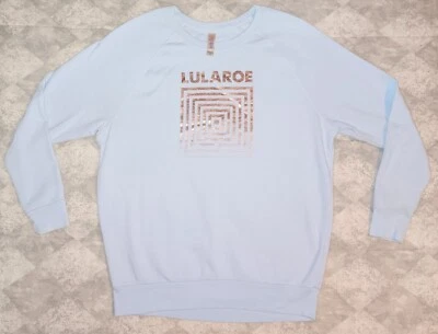 MUJER LULAROE CUELLO REDONDO POLAR FORRADO SUÉTER BEBÉ AZUL DORADO DETALLES XS Foto 1 de 4