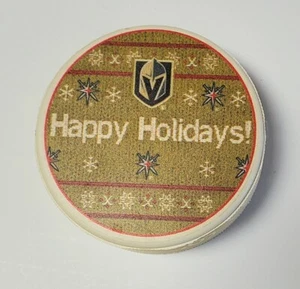 Vegas Golden Knights Happy Holidays 2018 Hockey Puck TMobile Exclusive Christmas - Picture 1 of 2