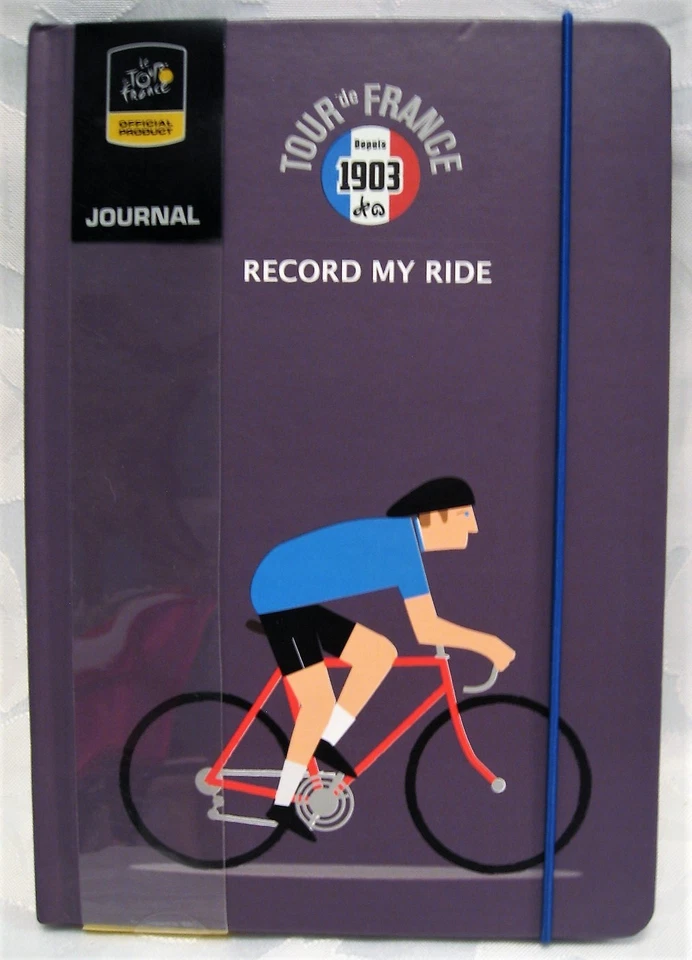 Tour De France Record My Ride A5 Official Journal Bicycle Trips Notebook Diary