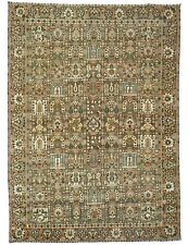 Garden Floral Design Muted Antique 8X11 Distressed Vintage Oriental Rug Carpet