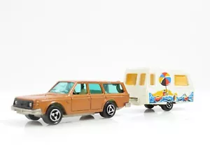 Majorette 1:60 Volvo DL con caravana *Vintage #8724 - Imagen 1 de 7