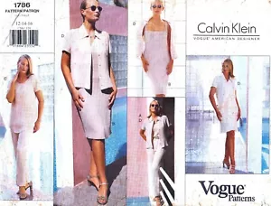 Vogue 1786 Calvin Klein pattern sizes 12-14 classic 90s capsule wardrobe - Picture 1 of 2